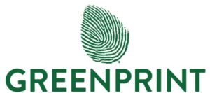Greenprint logo with a green leaf-shaped fingerprint above the word GREENPRINT