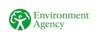 Environment Agency logo with a green stylized figure and the words Environment Agency in green text